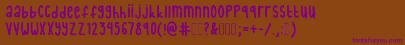 InternetFriends Font – Purple Fonts on Brown Background