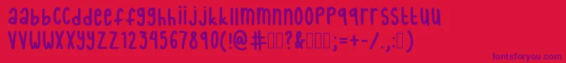 InternetFriends Font – Purple Fonts on Red Background