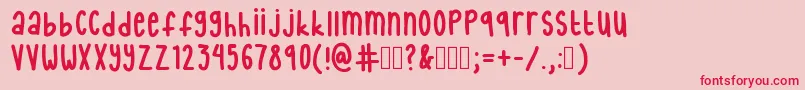 InternetFriends Font – Red Fonts on Pink Background