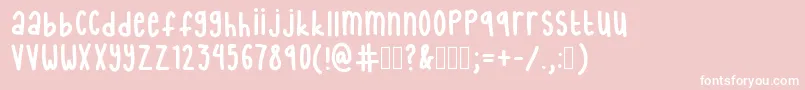 フォントInternetFriends – ピンクの背景に白い文字