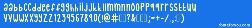 InternetFriends Font – Yellow Fonts on Blue Background