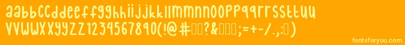 InternetFriends Font – Yellow Fonts on Orange Background