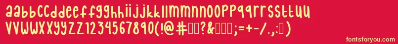 InternetFriends Font – Yellow Fonts on Red Background