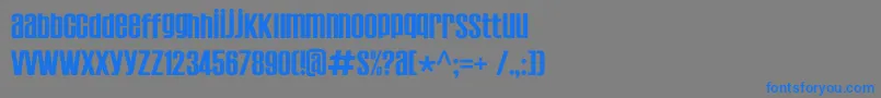 フォントEstablo – 灰色の背景に青い文字