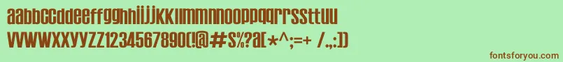 Establo Font – Brown Fonts on Green Background