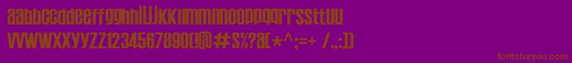 Establo-fontti – ruskeat fontit violetilla taustalla