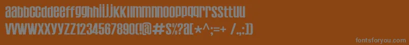 Establo-fontti – harmaat kirjasimet ruskealla taustalla