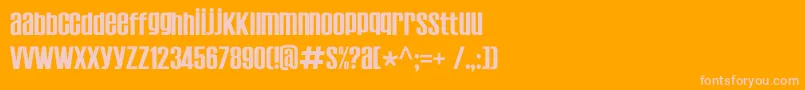 Establo Font – Pink Fonts on Orange Background