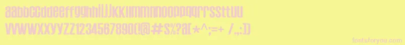 Establo Font – Pink Fonts on Yellow Background