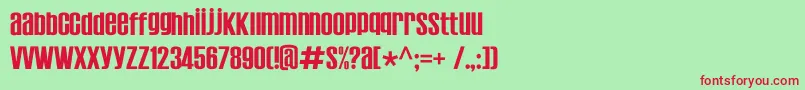 フォントEstablo – 赤い文字の緑の背景