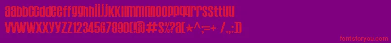 Establo-Schriftart – Rote Schriften auf violettem Hintergrund