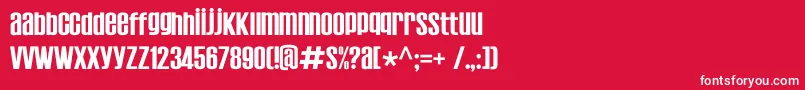 Establo Font – White Fonts on Red Background
