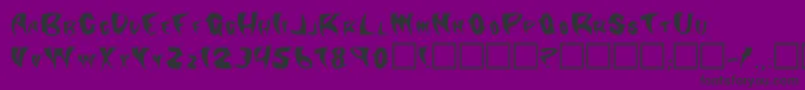 Klingonstilleto Font – Black Fonts on Purple Background