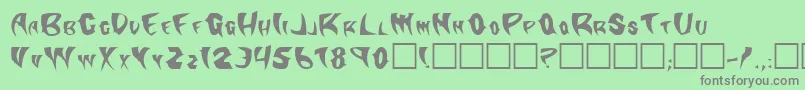 Шрифт Klingonstilleto – серые шрифты на зелёном фоне