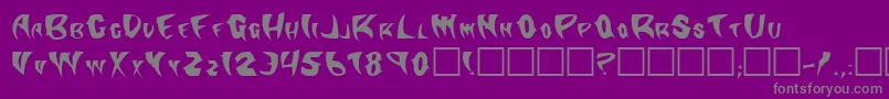 Police Klingonstilleto – polices grises sur fond violet