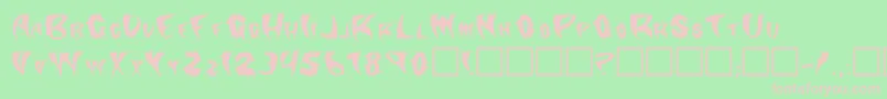 Police Klingonstilleto – polices roses sur fond vert
