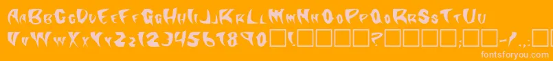 Klingonstilleto Font – Pink Fonts on Orange Background
