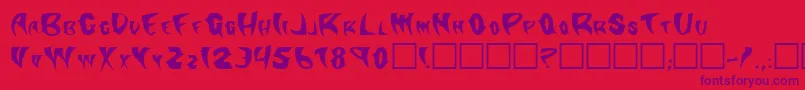 Klingonstilleto-fontti – violetit fontit punaisella taustalla