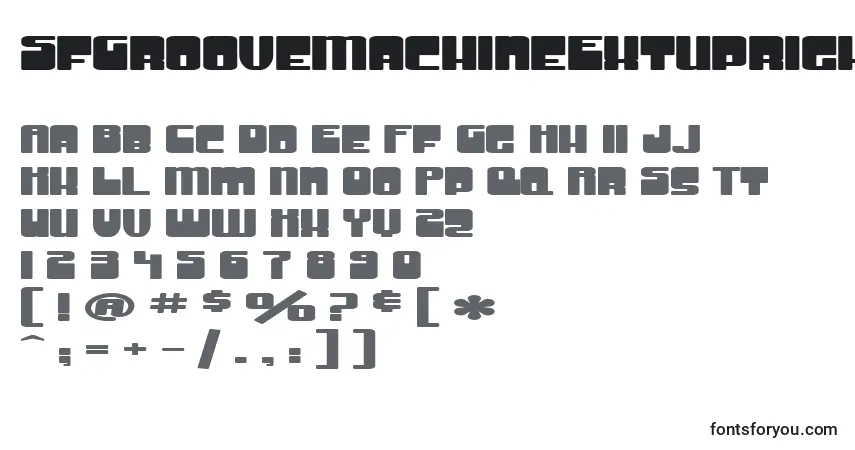 Schriftart SfGrooveMachineExtuprightBold – Alphabet, Zahlen, spezielle Symbole