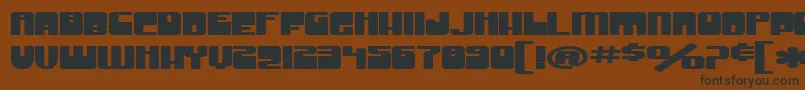 SfGrooveMachineExtuprightBold Font – Black Fonts on Brown Background