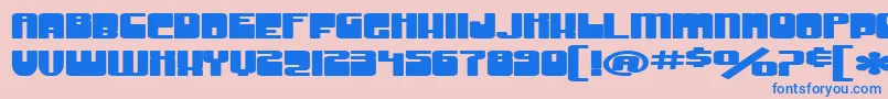 SfGrooveMachineExtuprightBold Font – Blue Fonts on Pink Background
