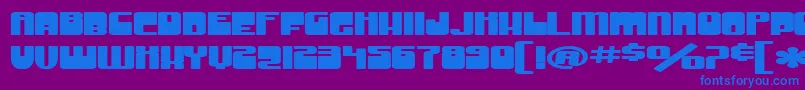 SfGrooveMachineExtuprightBold Font – Blue Fonts on Purple Background