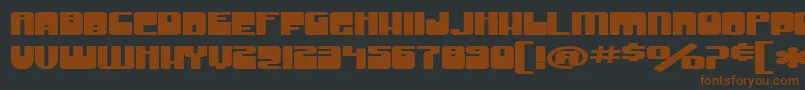 SfGrooveMachineExtuprightBold Font – Brown Fonts on Black Background