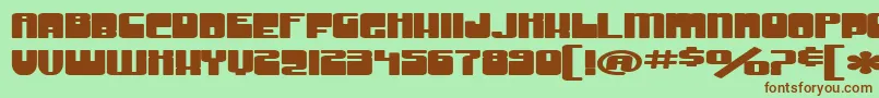 SfGrooveMachineExtuprightBold Font – Brown Fonts on Green Background