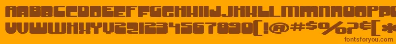 SfGrooveMachineExtuprightBold Font – Brown Fonts on Orange Background