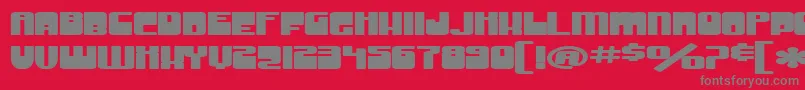 SfGrooveMachineExtuprightBold Font – Gray Fonts on Red Background