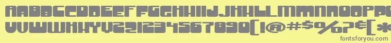 SfGrooveMachineExtuprightBold Font – Gray Fonts on Yellow Background