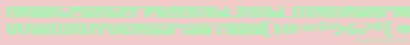 SfGrooveMachineExtuprightBold Font – Green Fonts on Pink Background
