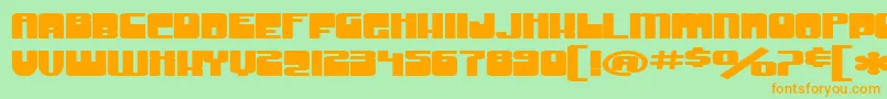 SfGrooveMachineExtuprightBold Font – Orange Fonts on Green Background
