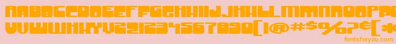 SfGrooveMachineExtuprightBold Font – Orange Fonts on Pink Background