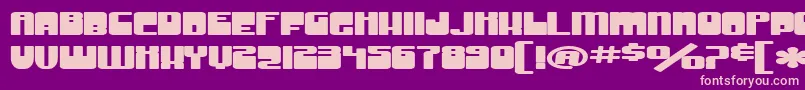 SfGrooveMachineExtuprightBold Font – Pink Fonts on Purple Background