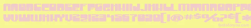 SfGrooveMachineExtuprightBold Font – Pink Fonts on Yellow Background