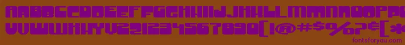 SfGrooveMachineExtuprightBold Font – Purple Fonts on Brown Background