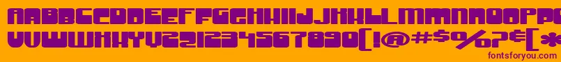 SfGrooveMachineExtuprightBold Font – Purple Fonts on Orange Background