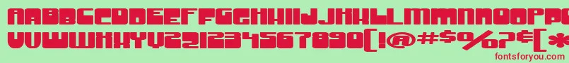More about SfGrooveMachineExtuprightBold Font SfGrooveMachineExtuprightBold Font – Red Fonts on Green Background