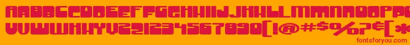 SfGrooveMachineExtuprightBold Font – Red Fonts on Orange Background