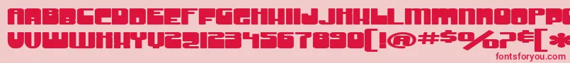 SfGrooveMachineExtuprightBold Font – Red Fonts on Pink Background
