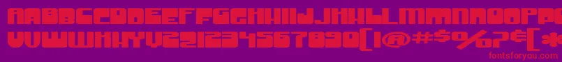 SfGrooveMachineExtuprightBold Font – Red Fonts on Purple Background