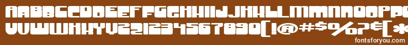 SfGrooveMachineExtuprightBold Font – White Fonts on Brown Background
