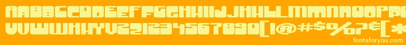 SfGrooveMachineExtuprightBold Font – Yellow Fonts on Orange Background