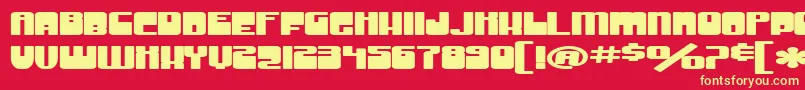 SfGrooveMachineExtuprightBold Font – Yellow Fonts on Red Background