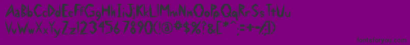 SwollenSlightly-Schriftart – Schwarze Schriften auf violettem Hintergrund