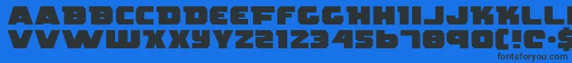 RogueHeroExpanded Font – Black Fonts on Blue Background