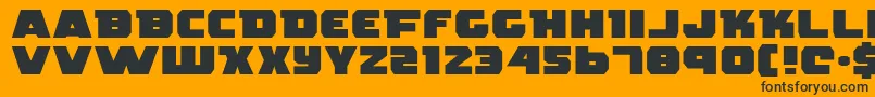 RogueHeroExpanded Font – Black Fonts on Orange Background