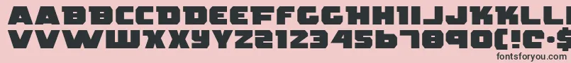 RogueHeroExpanded Font – Black Fonts on Pink Background