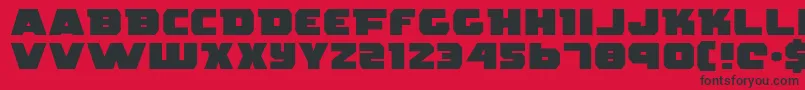 RogueHeroExpanded Font – Black Fonts on Red Background